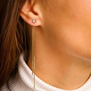 Gold tassel earrings